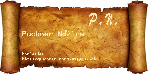 Puchner Nóra névjegykártya